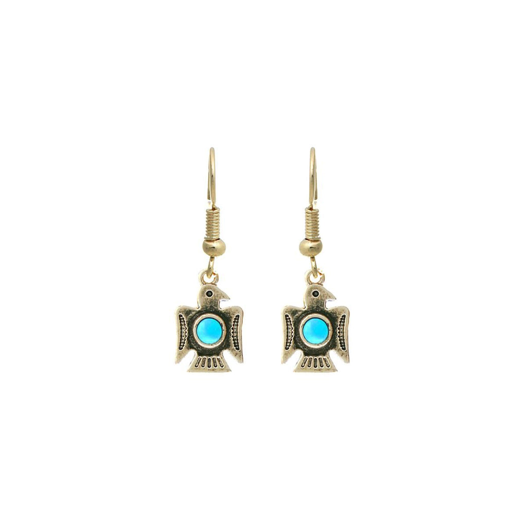 Burnished Gold Thunderbird Earrings