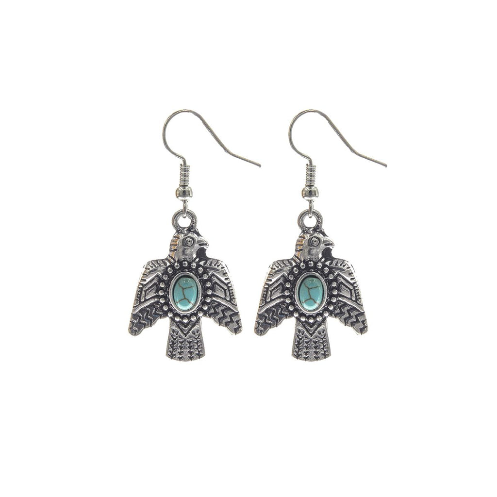 Burnished Silver Thunderbird Earrings