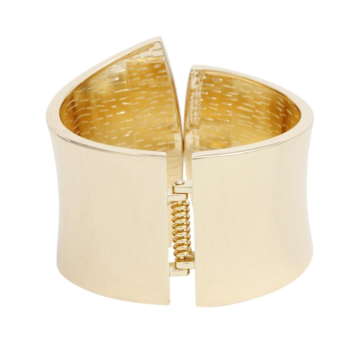 Cuff Gold Metal Pointed Geometric Hinge Bracelet