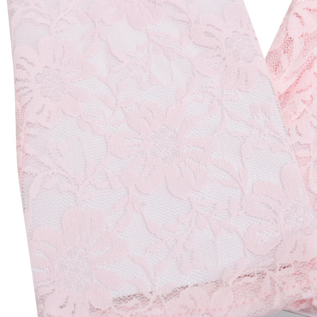 Pink Lace Short Formal Gloves AKA for Women