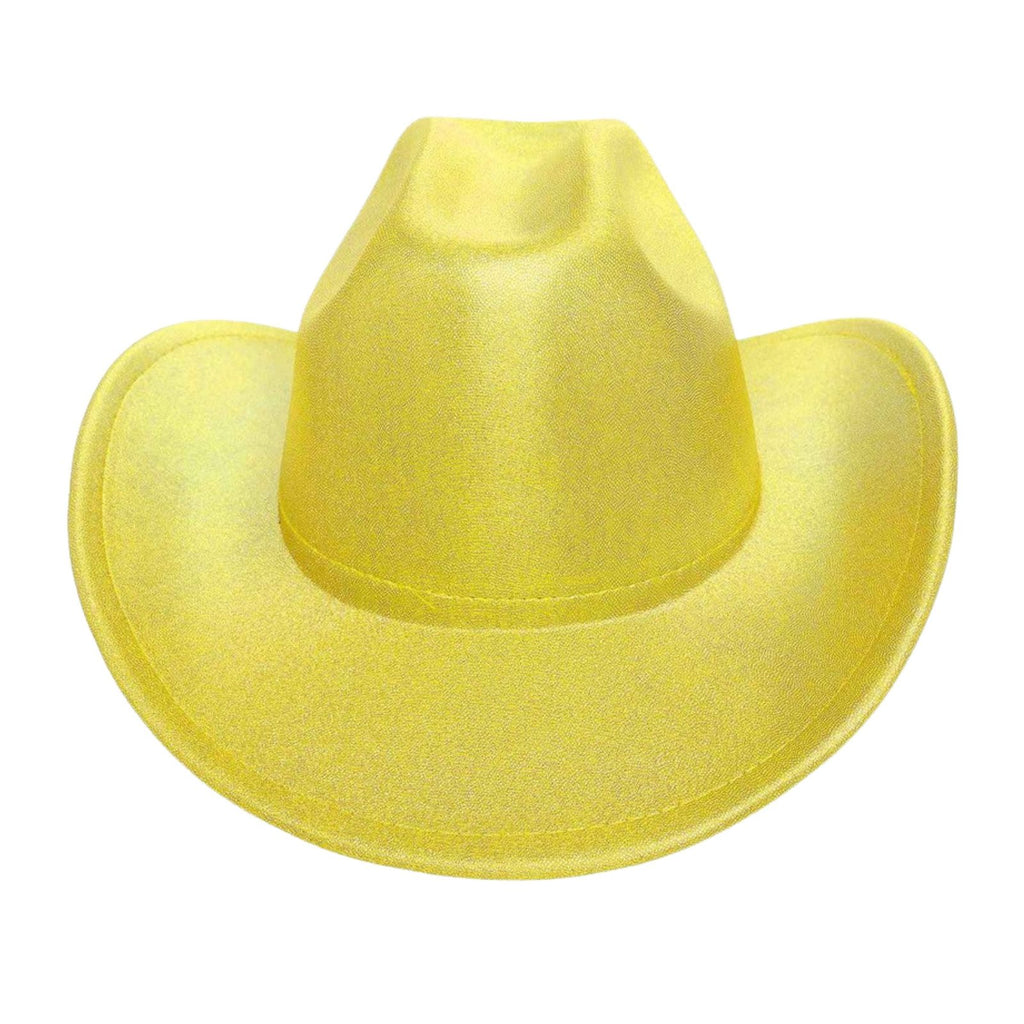 Cowboy Hat Yellow Metallic Finish Fashion Hat