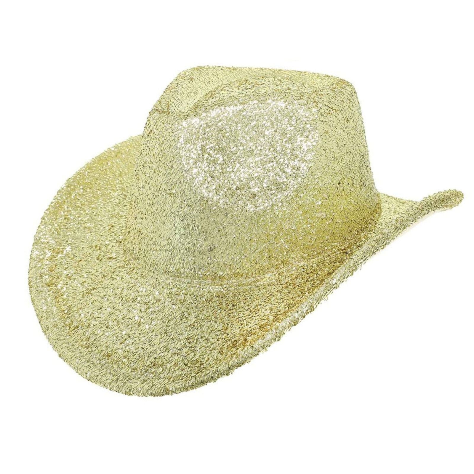 Cowboy Hat Gold Metallic Glittering Fashion Hat