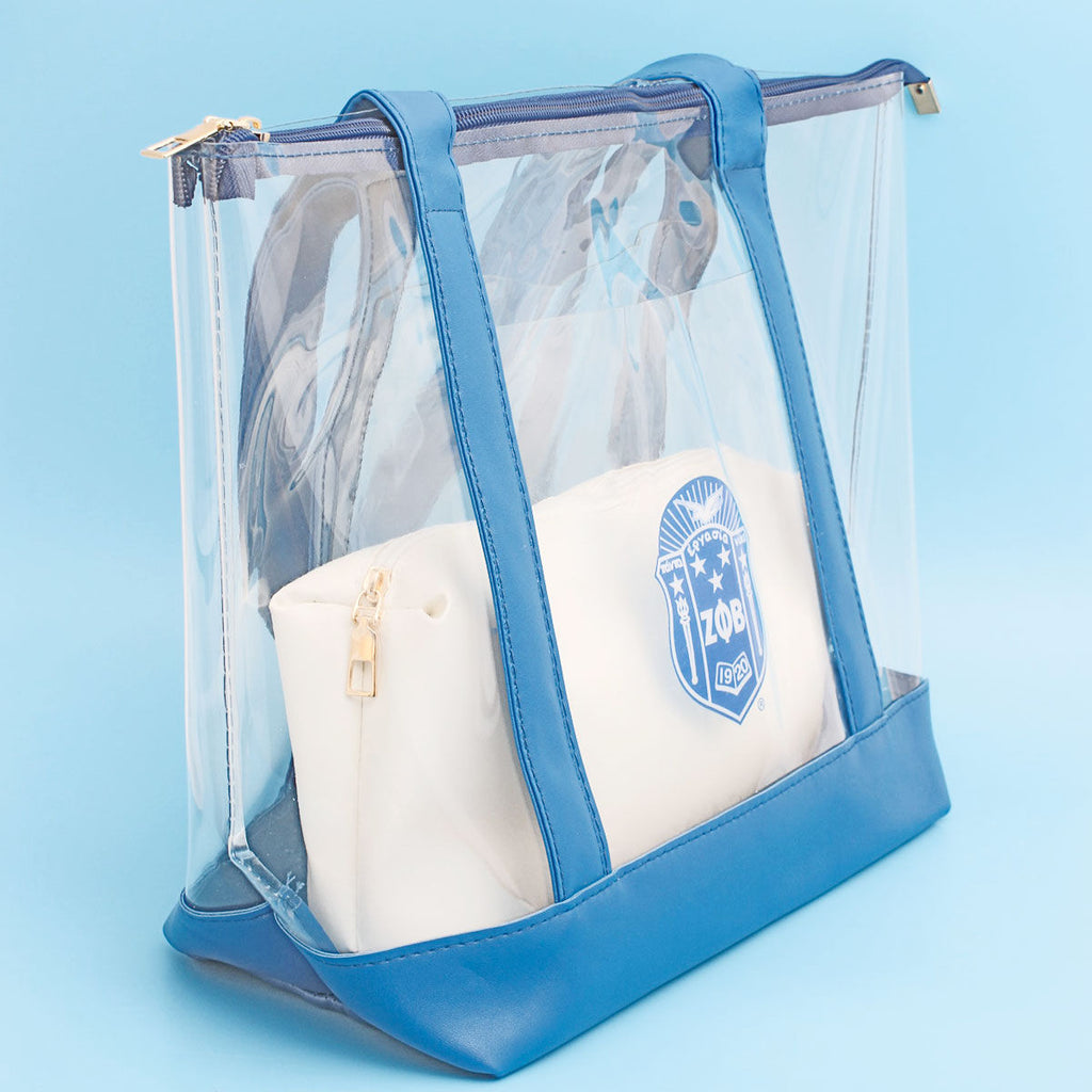 Tote Blue Clear ZPB Sorority Bag for Women