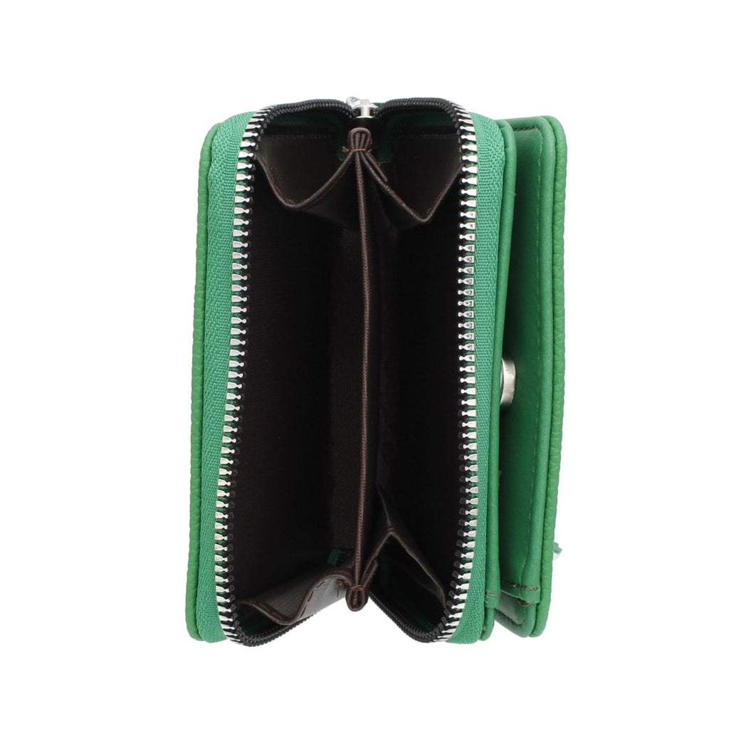 AKA Sorority Green Tassel Keychain Zipper Wallet