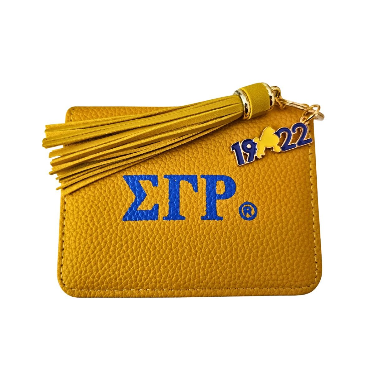 SGRHO Soror Yellow Tassel Keychain Zipper Wallet