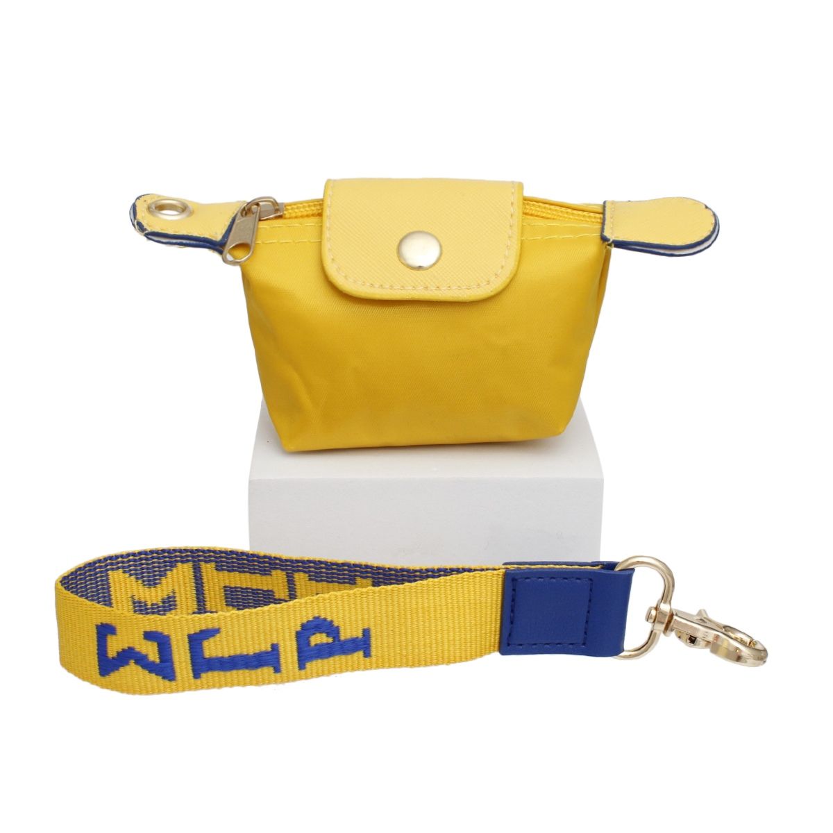 SGRHO Soror Yellow Nylon Wristlet Strap Mini Pouch