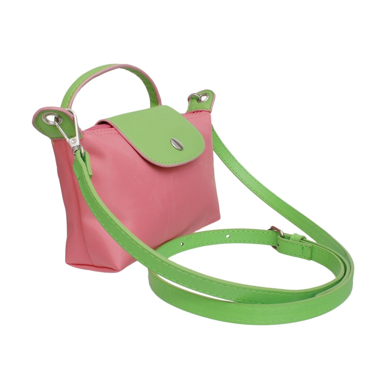 AKA Sorority Pink Nylon Mini Pouch Handle Strap
