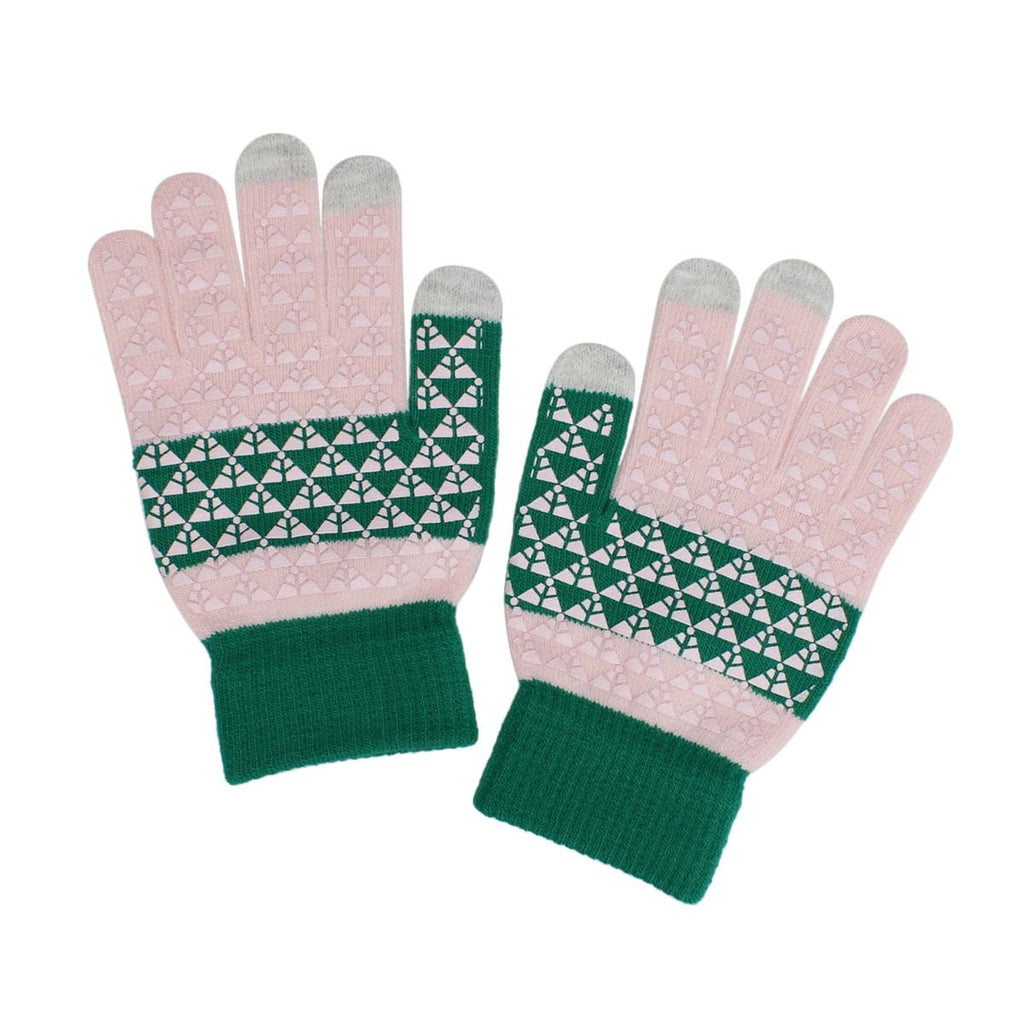 AKA Pink Finger Touch and Grip Knit Winter Gloves