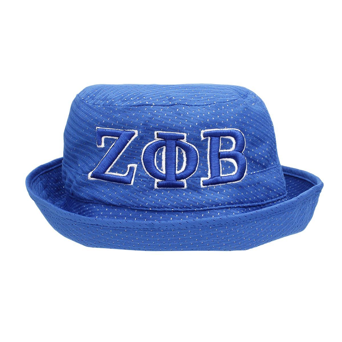 ZPB Sorority Blue Mesh Embroidered Bucket Hat