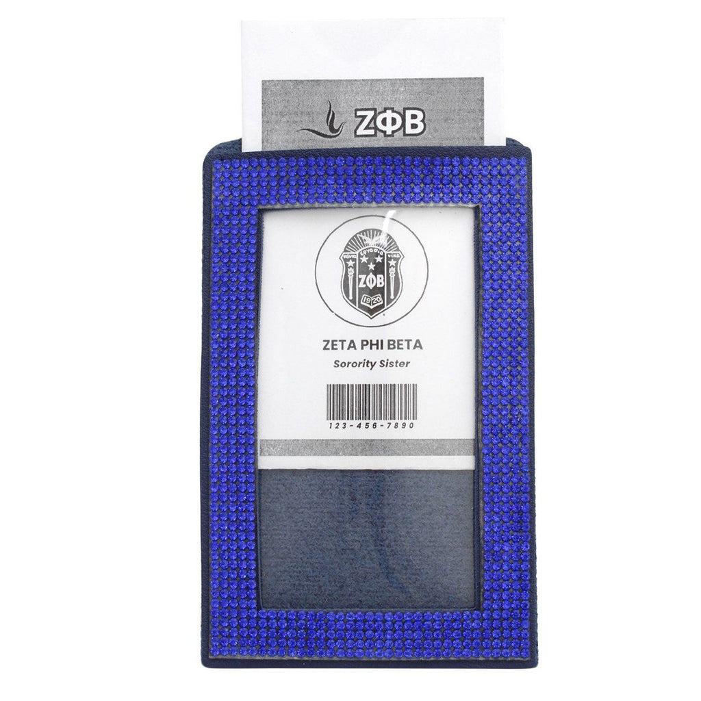 ZPB Blue Sparkling Sorority Pride ID Badge Holder