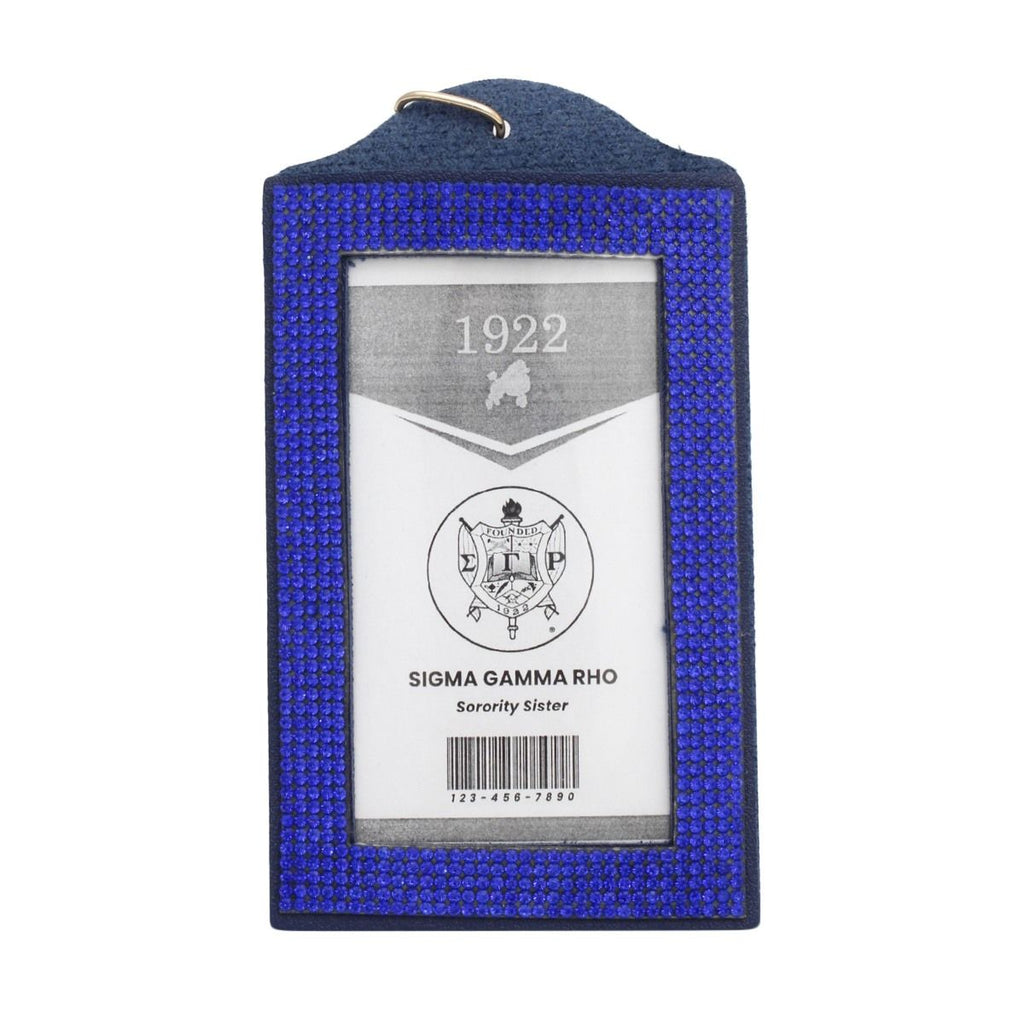 SGRHO Blue Sparkle Sorority Pride ID Badge Holder