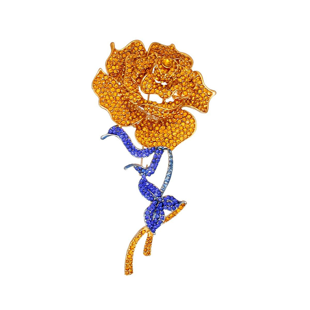 SGRHO Sisterhood Sparkle Gold Rose Blooming Brooch