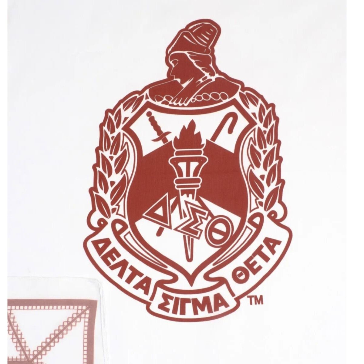 DST Sorority Fortitude White Square Scarf