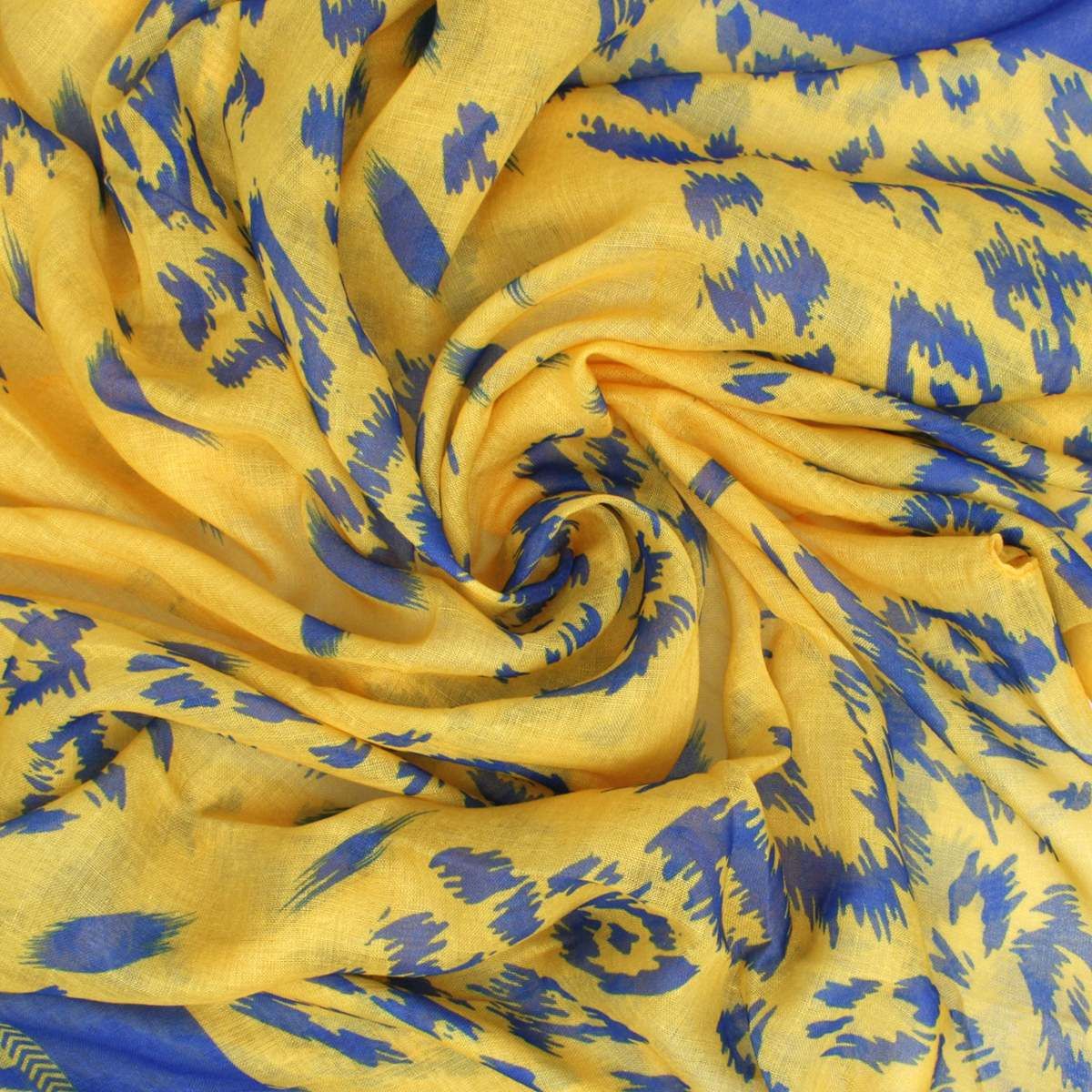 SGRHO Soror Yellow Blue Leopard Structured Kimono