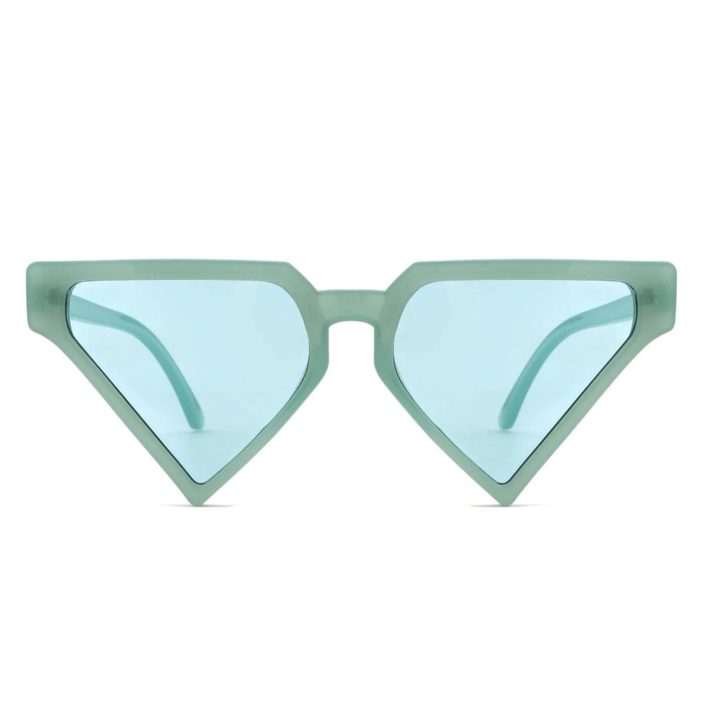 Sunglasses Sea Green Triangle Pointed for Women