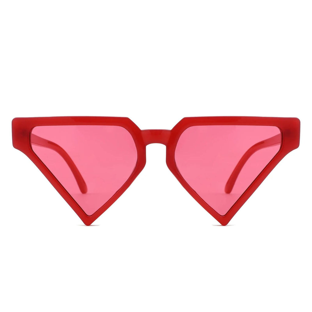 Sunglasses Red Triangle Pointed for Women