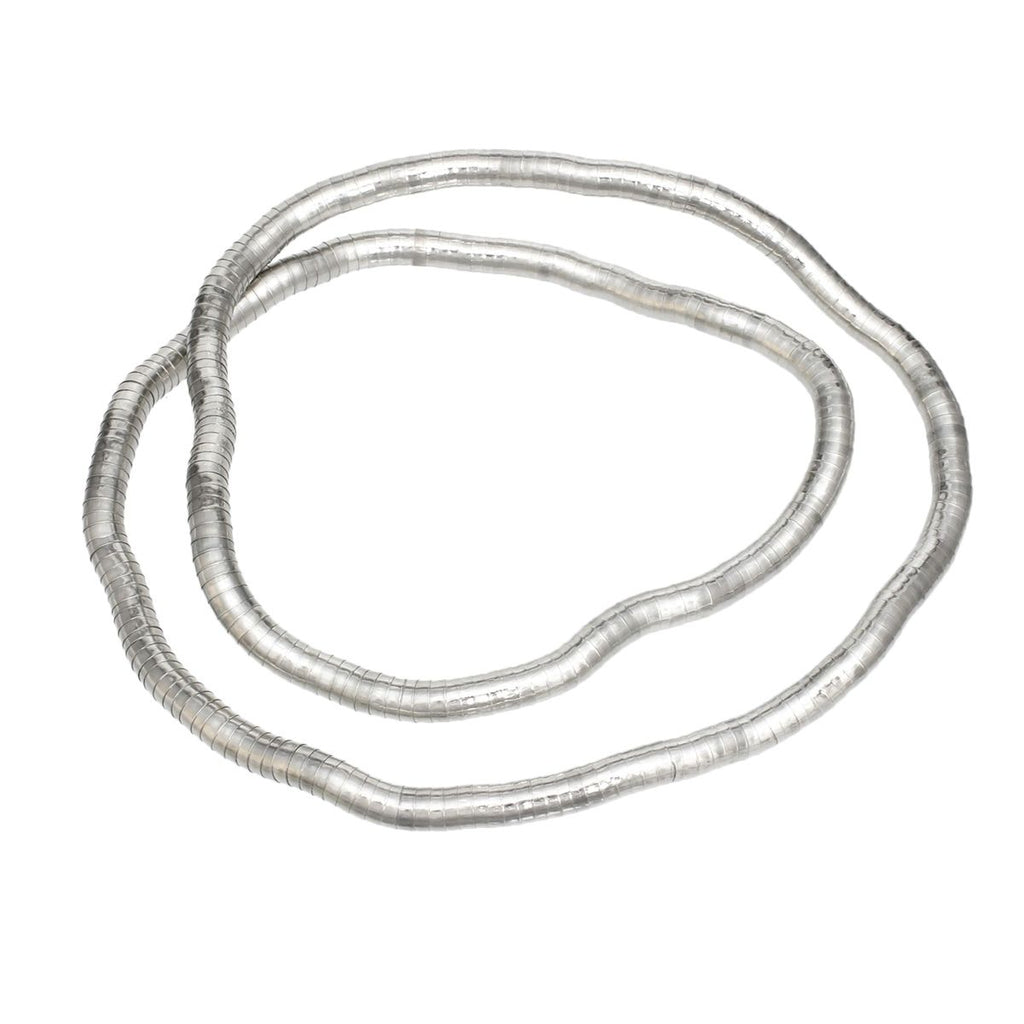Convertible Silver Tubogas Flex Coil Necklace