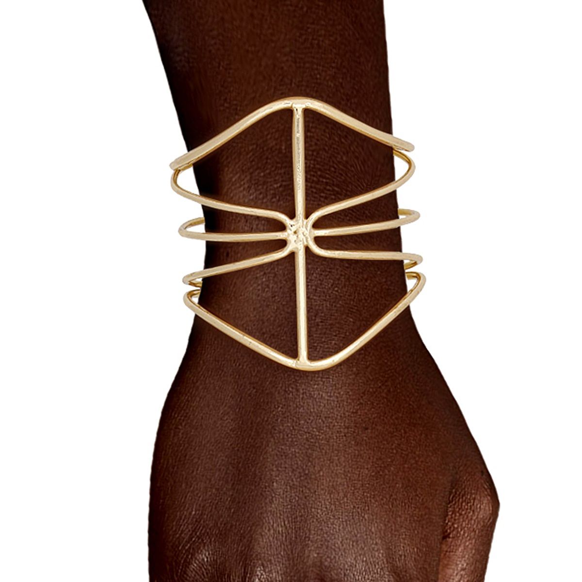 Cuff Gold Minimalistic Geometric Wire Bracelet