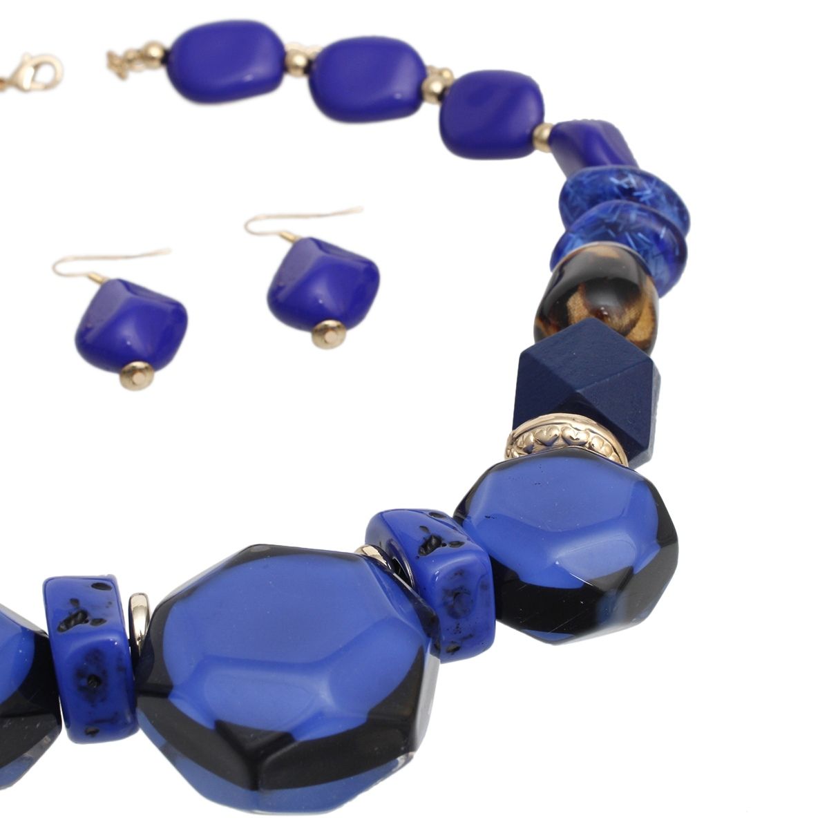 Necklace Blue Leopard Chunky Bead for Women