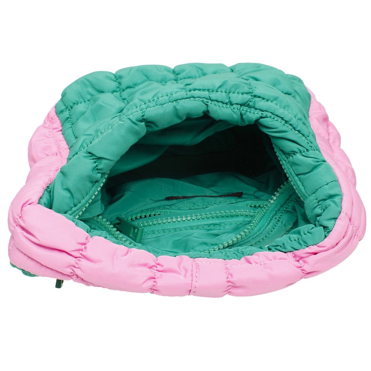 AKA Sorority Mini Quilted Puffer Pink Green Bag