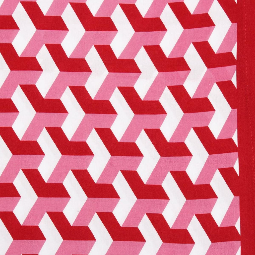 DST Sorority Kimono Red White Block Print Women