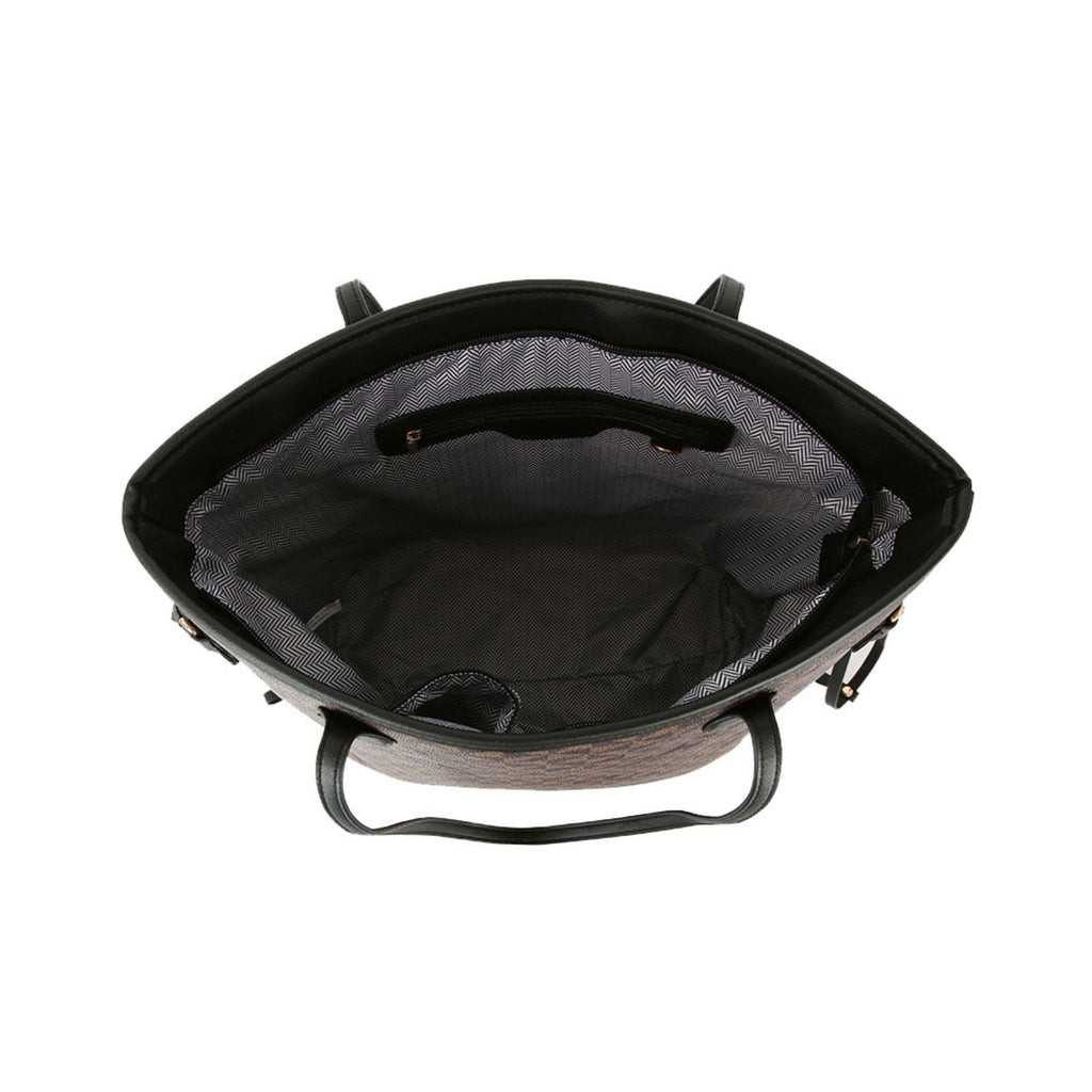 Tote Brown Diamond Plaid 3 Pcs Shoulder Bag Set