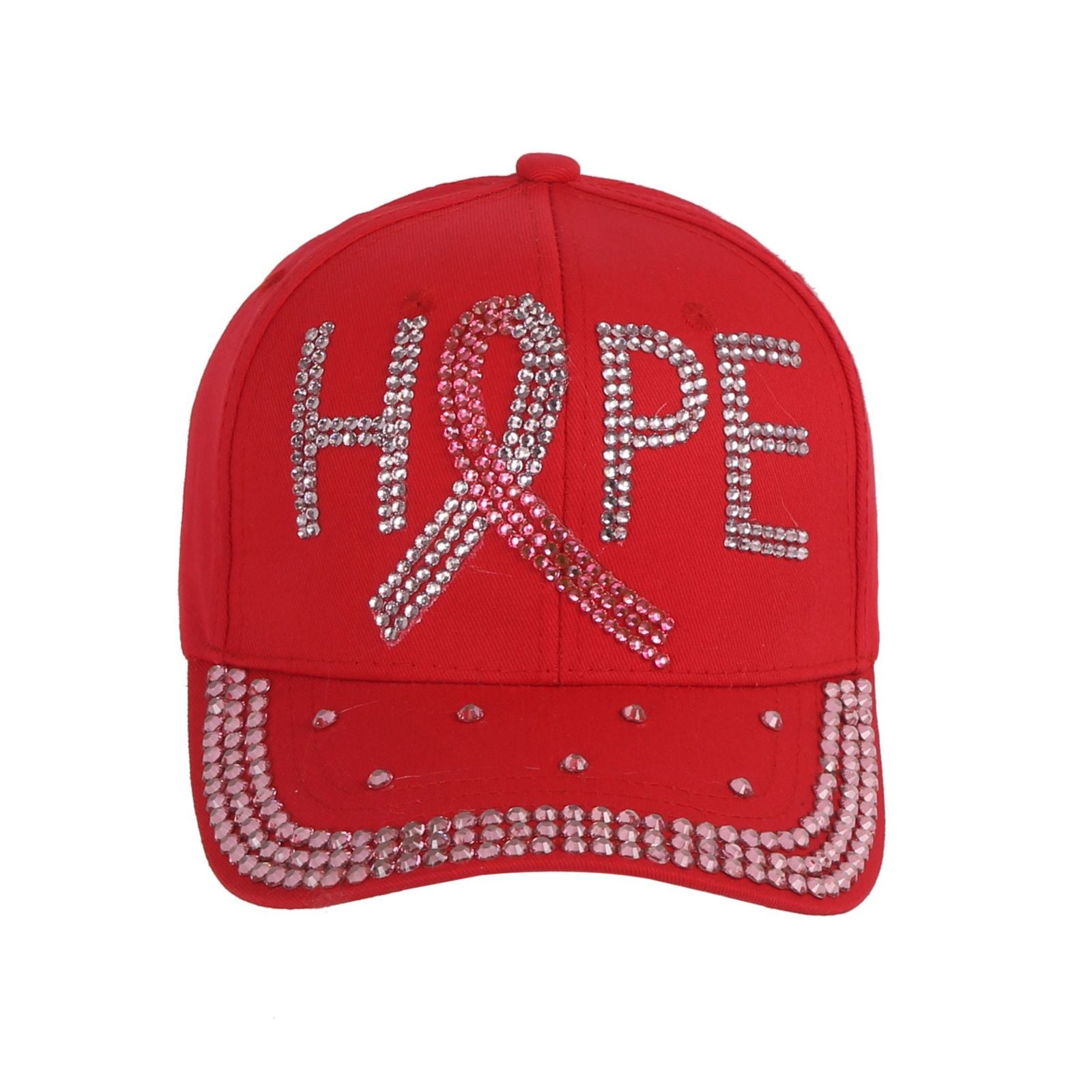 Hat Red Breast Cancer Ribbon HOPE Baseball Cap