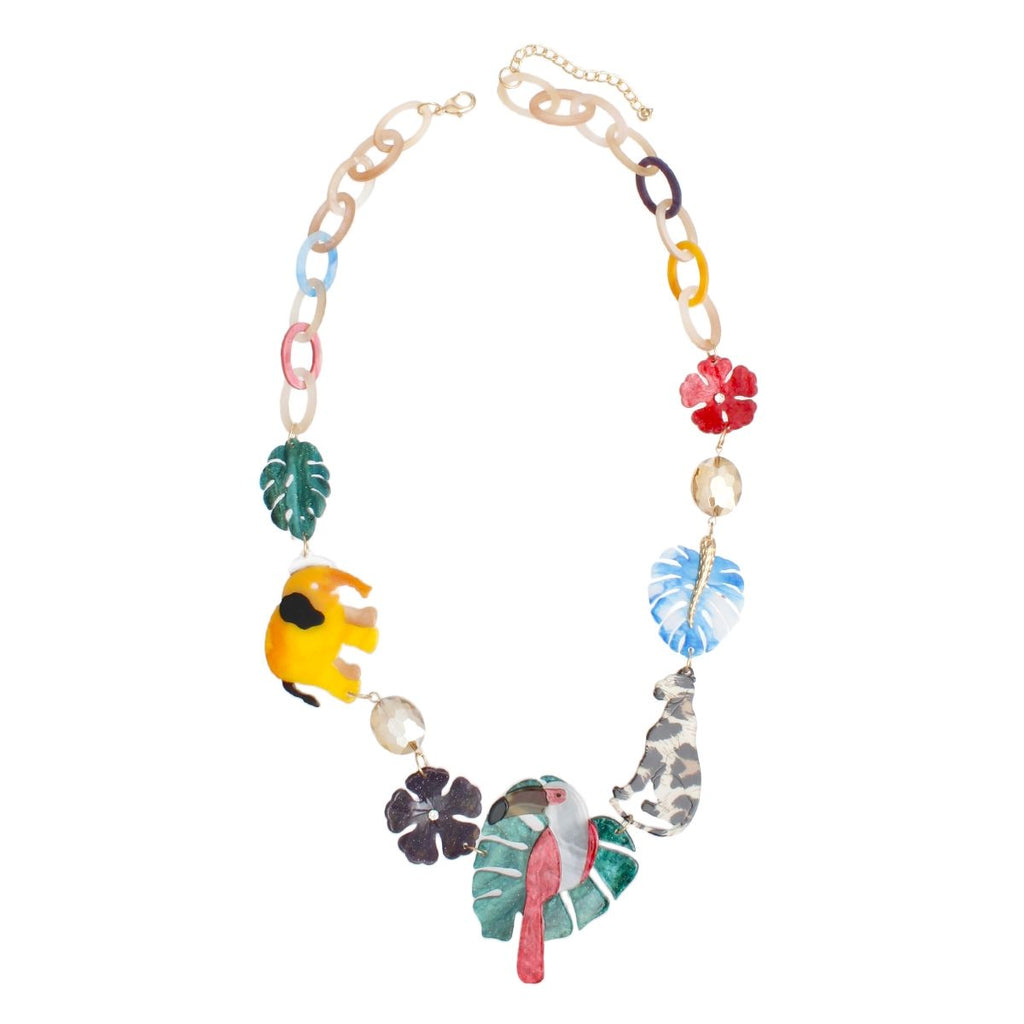 Linked Tropical Jungle Island Glamour Necklace