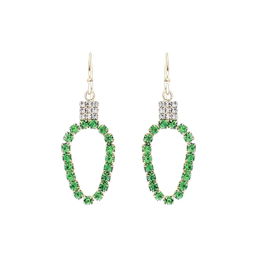 Subtle Elegance: Light Green Xmas Light Earring