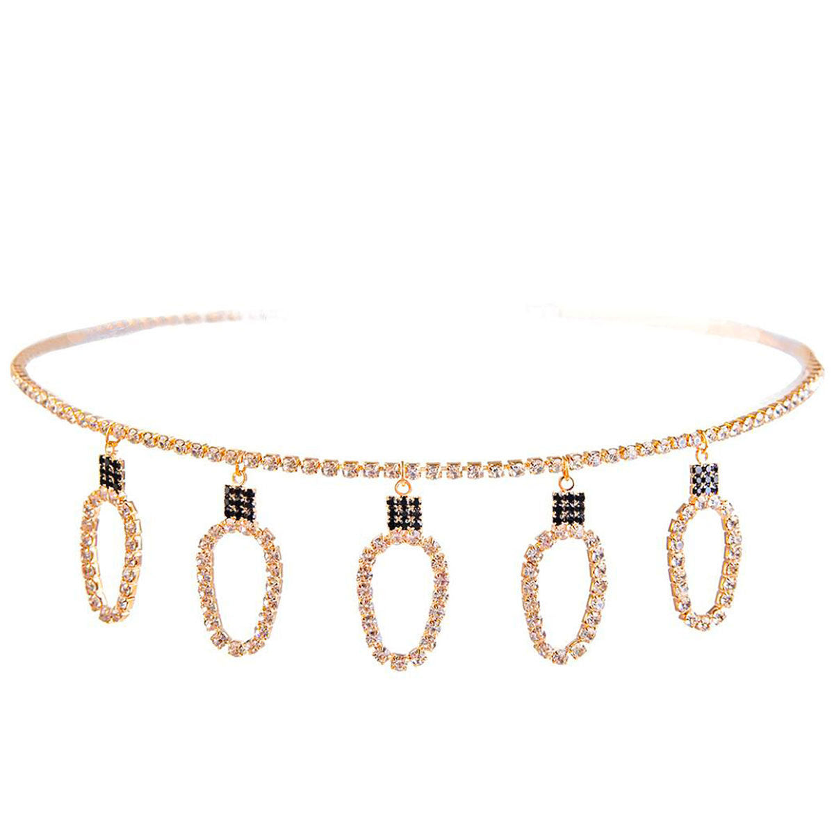 Gilded Glow: Gold Xmas Light Bulb Choker