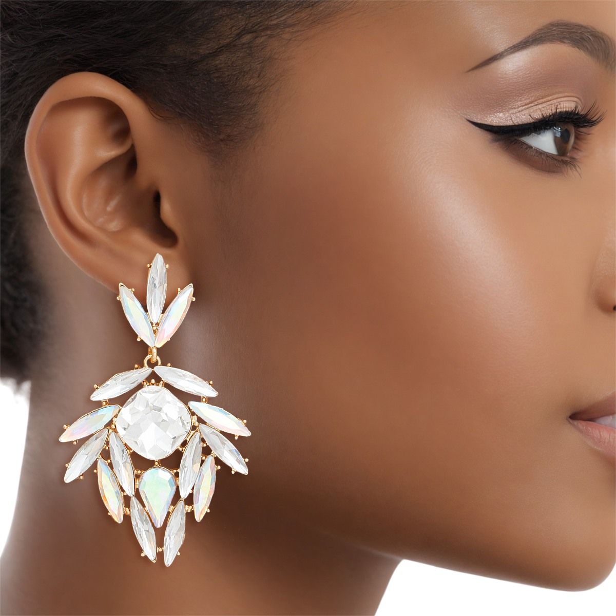 Drop Show Stopping Aurbo Marquise Crystal Earrings