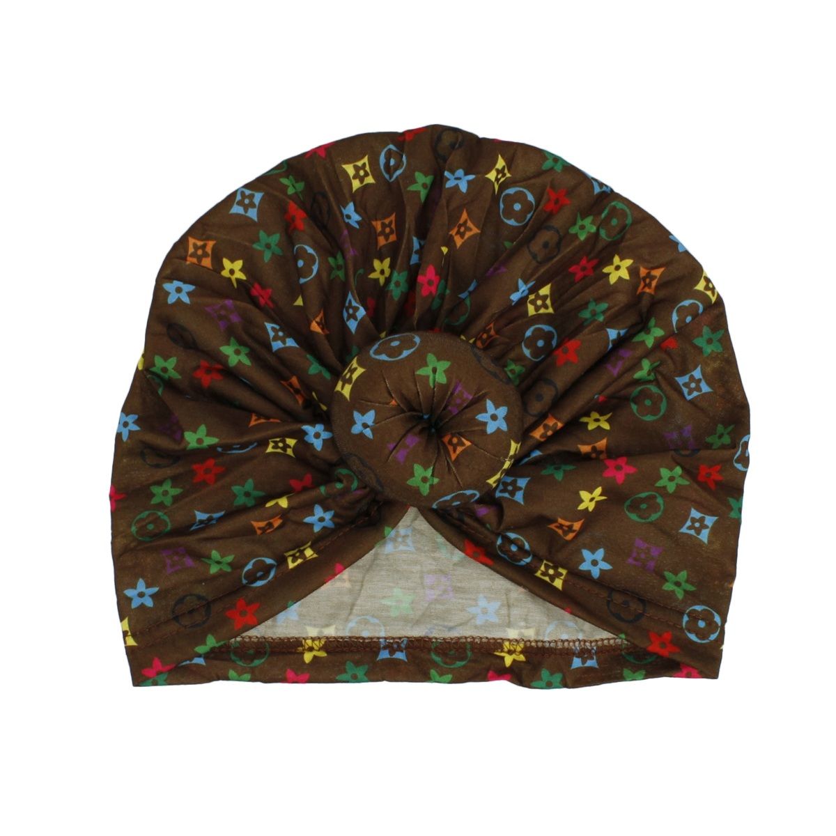 Turban Pre-Tied Donut Brown Monogram Print Women